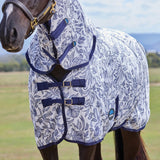 Weatherbeeta Comfitec Limited Edition Fly Sheet Combo #colour_white-navy-floral-print