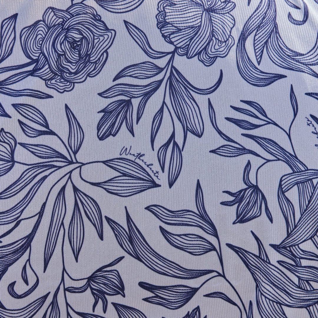 Weatherbeeta Comfitec Limited Edition Fly Sheet Combo #colour_white-navy-floral-print