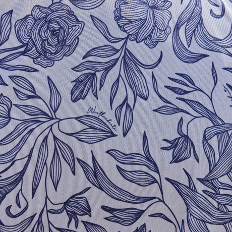 Weatherbeeta Comfitec Limited Edition Fly Sheet Combo #colour_white-navy-floral-print