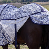 Weatherbeeta Comfitec Limited Edition Fly Sheet Combo #colour_white-navy-floral-print