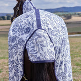 Weatherbeeta Comfitec Limited Edition Fly Sheet Combo #colour_white-navy-floral-print