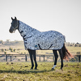 Weatherbeeta Comfitec Limited Edition Fly Sheet Combo #colour_white-navy-floral-print