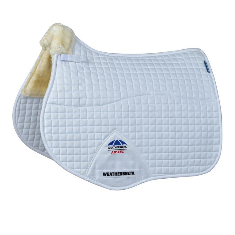Weatherbeeta Prime Air-Tec Comfy Fleece All Purpose Saddle Pad #colour_white