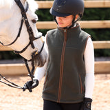 Shires Aubrion Core Young Rider Fleece Gilet #colour_green