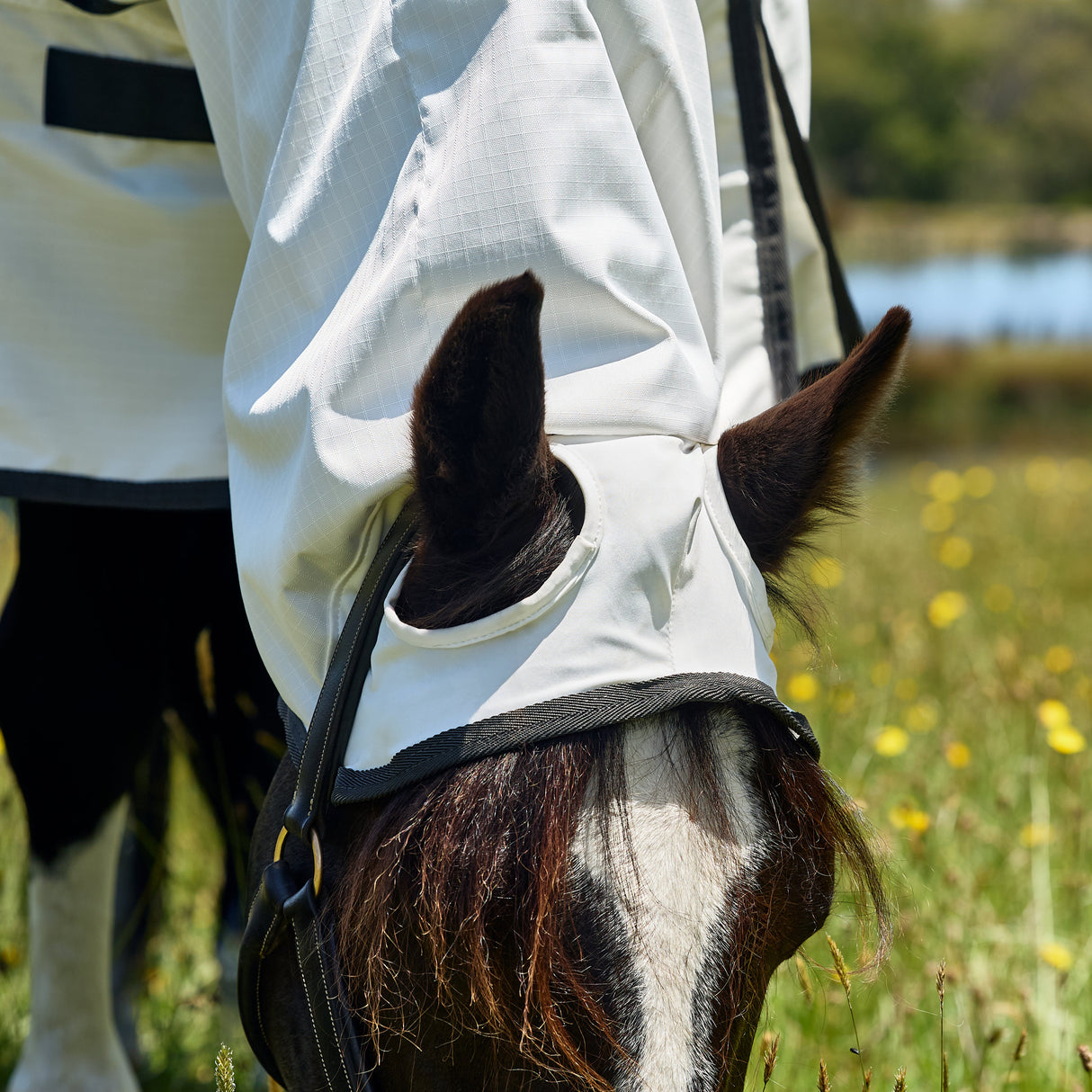 Weatherbeeta Sweet Itch Shield Combo Neck #colour_white-charcoal
