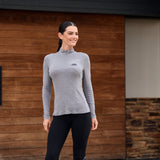 Weatherbeeta Ladies 37.5 Lightweight Performance Long Sleeve 1/4 Zip Top #colour_navy-mauve-wine-marble