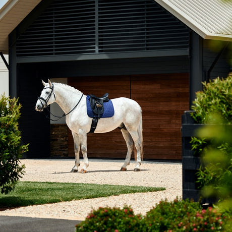 Weatherbeeta Suede Elite Air-Tec Dressage Saddle Pad #colour_navy