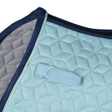 Weatherbeeta Suede Elite Air-Tec Jump Shaped Saddle Pad #colour_aqua