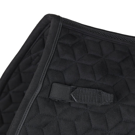 Weatherbeeta Suede Elite Air-Tec Jump Shaped Saddle Pad #colour_black