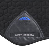 Weatherbeeta Suede Elite Air-Tec Jump Shaped Saddle Pad #colour_black