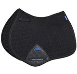 Weatherbeeta Suede Elite Air-Tec Jump Shaped Saddle Pad #colour_black