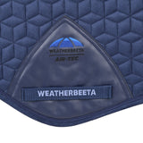 Weatherbeeta Suede Elite Air-Tec Jump Shaped Saddle Pad #colour_navy