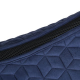 Weatherbeeta Suede Elite Air-Tec Jump Shaped Saddle Pad #colour_navy