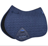 Weatherbeeta Suede Elite Air-Tec Jump Shaped Saddle Pad #colour_navy