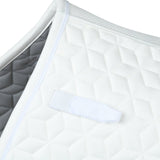 Weatherbeeta Suede Elite Air-Tec Jump Shaped Saddle Pad #colour_white