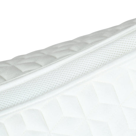 Weatherbeeta Suede Elite Air-Tec Jump Shaped Saddle Pad #colour_white