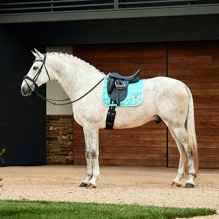 Weatherbeeta Satin Luxe Air-Tec Dressage Saddle Pad #colour_aqua
