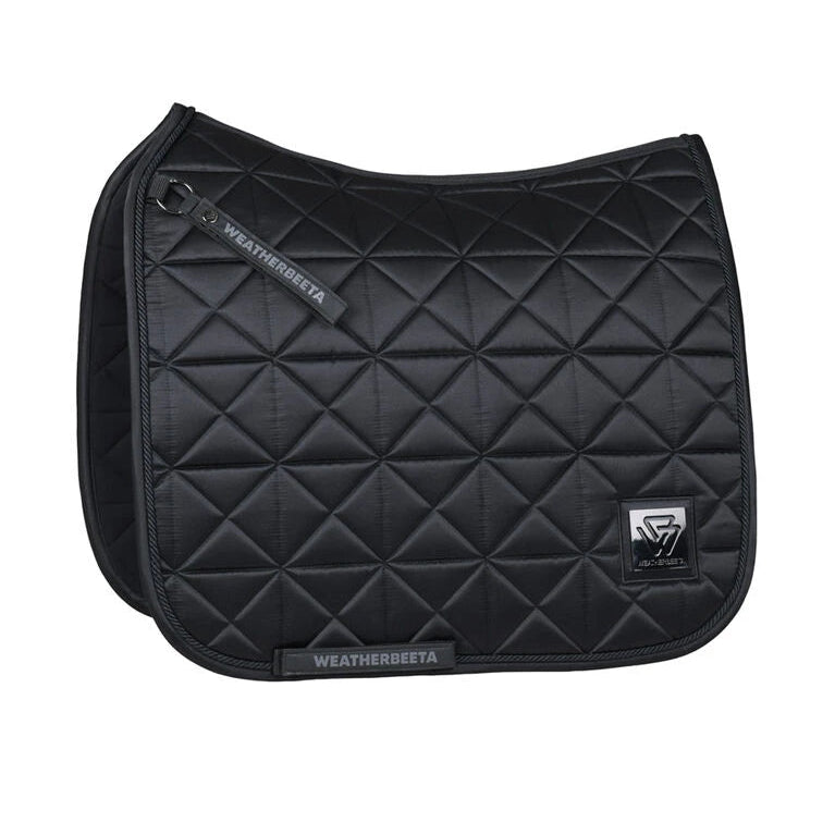 Weatherbeeta Satin Luxe Air-Tec Dressage Saddle Pad #colour_black