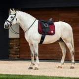 Weatherbeeta Satin Luxe Air-Tec Dressage Saddle Pad #colour_burgundy
