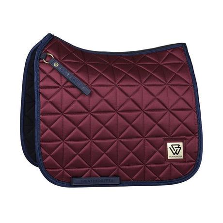 Weatherbeeta Satin Luxe Air-Tec Dressage Saddle Pad #colour_burgundy