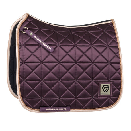 Weatherbeeta Satin Luxe Air-Tec Dressage Saddle Pad #colour_chocolate 
