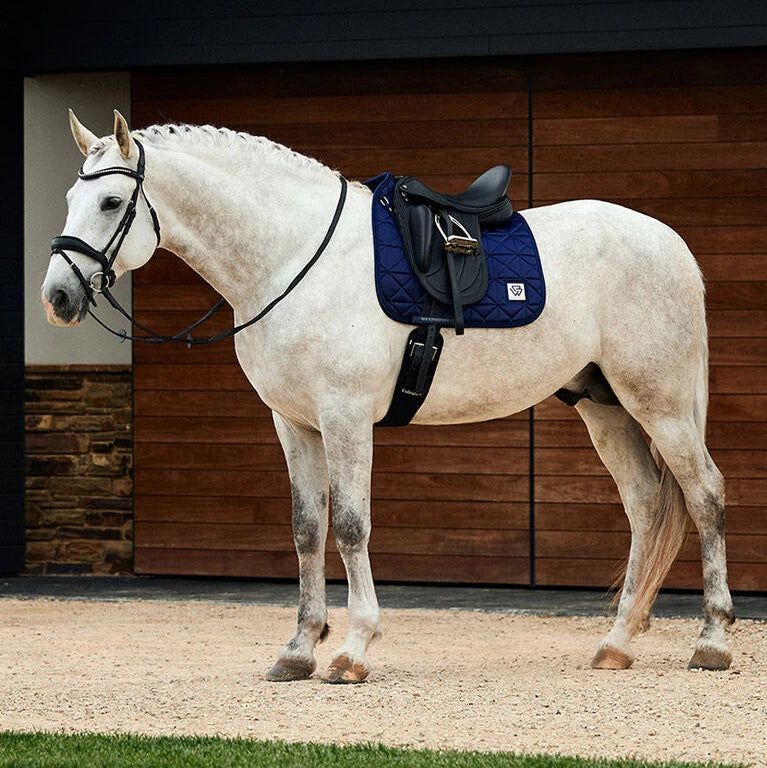 Weatherbeeta Satin Luxe Air-Tec Dressage Saddle Pad #colour_navy