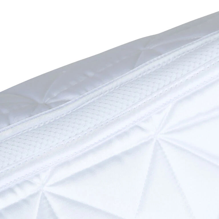 Weatherbeeta Satin Luxe Air-Tec Dressage Saddle Pad #colour_white