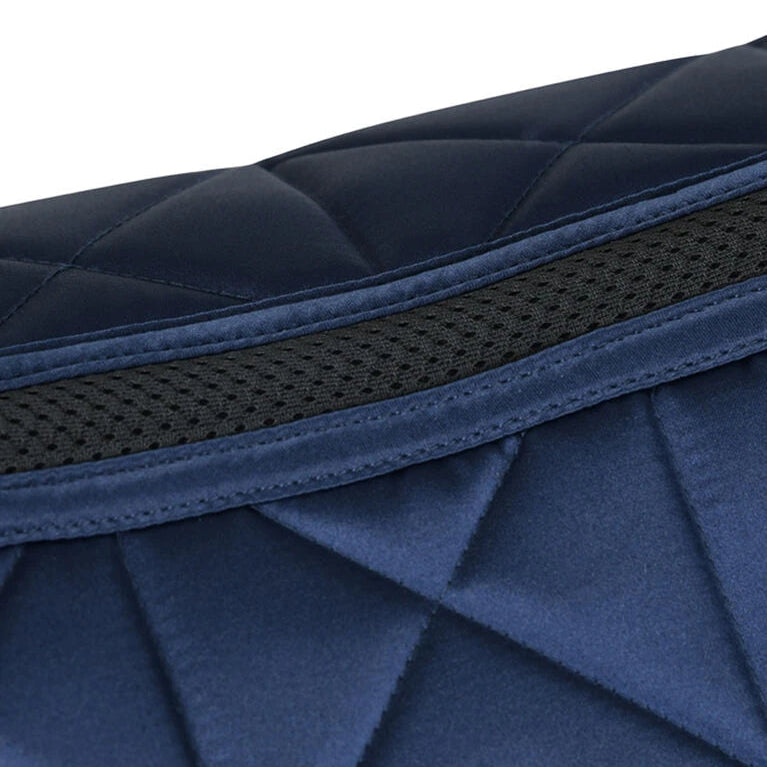 Weatherbeeta Satin Luxe Air-Tec Euro Jump Shaped Saddle Pad #colour_navy