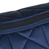 Weatherbeeta Satin Luxe Air-Tec Euro Jump Shaped Saddle Pad #colour_navy