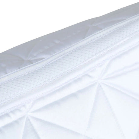 Weatherbeeta Satin Luxe Air-Tec Euro Jump Shaped Saddle Pad #colour_white