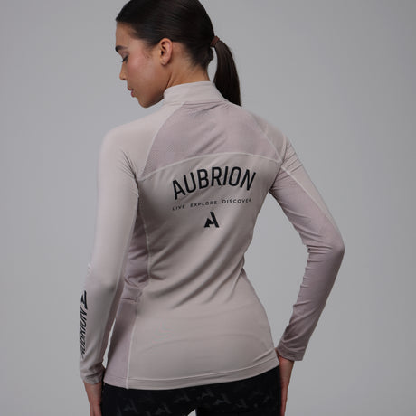 Shires Aubrion Ladies React Long Sleeve Base Layer #colour_sand