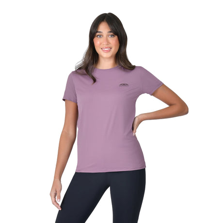 Weatherbeeta Ladies Relaxed Copper UV Short Sleeve Tee #colour_mauve-wine