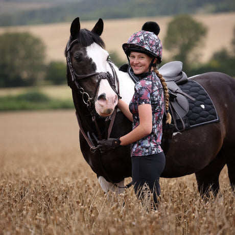 Shires Aubrion Young Rider React Short Sleeve Base Layer #colour_abstract