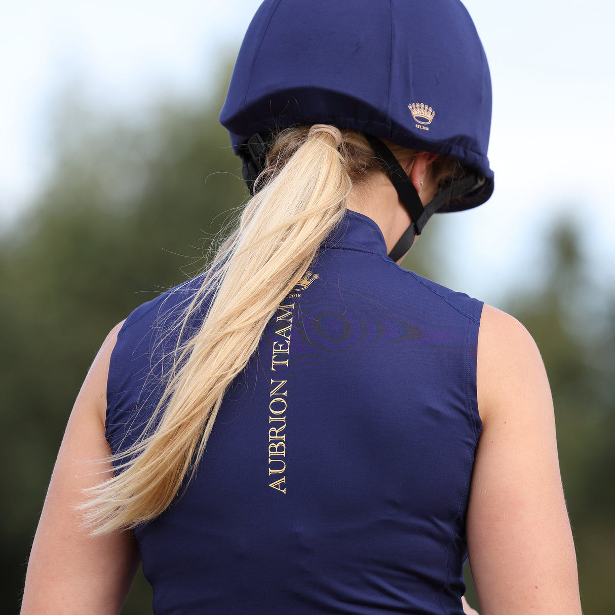 Shires Aubrion Ladies Team Sleeveless Base Layer #colour_midnight