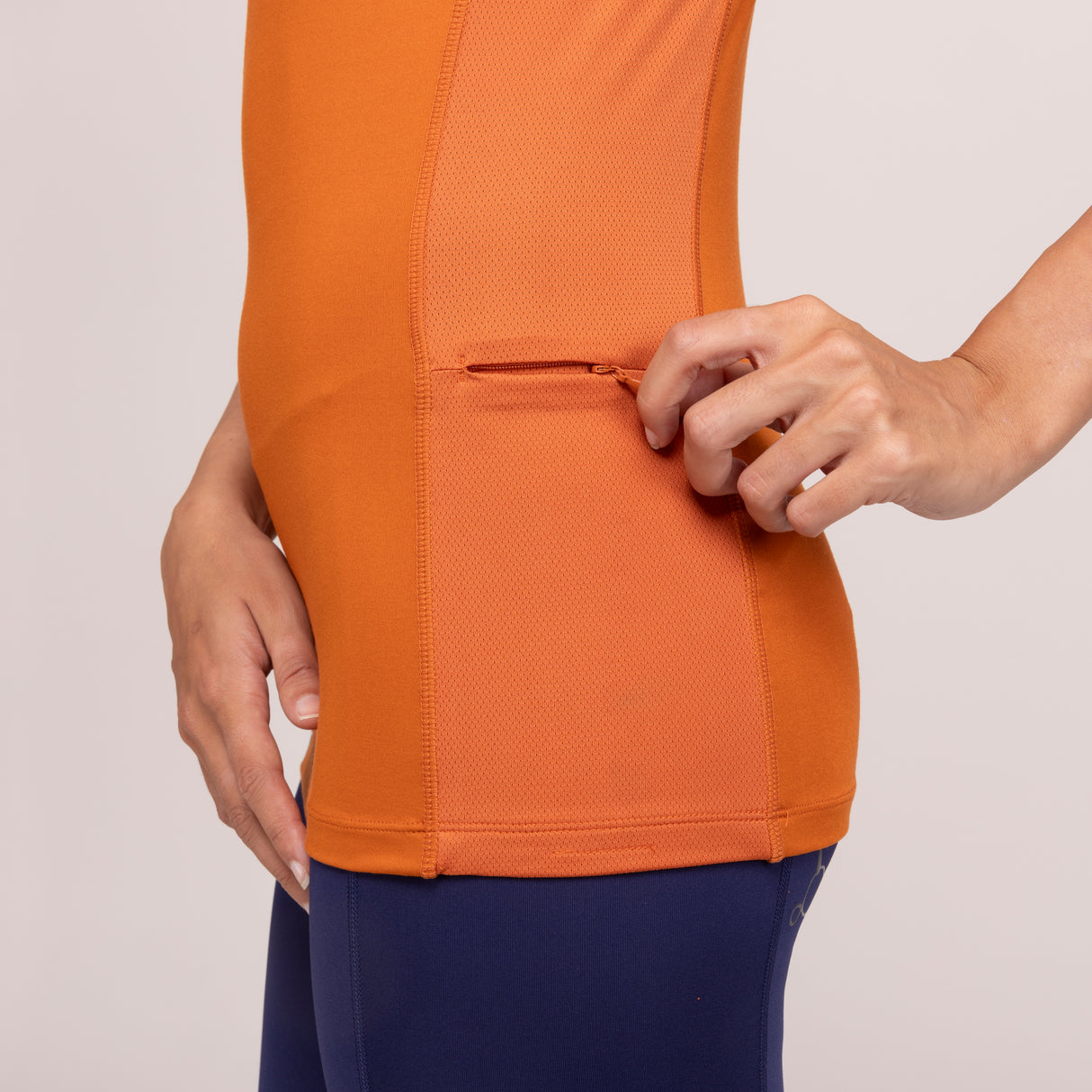 Shires Aubrion Ladies Team Sleeveless Base Layer #colour_rust