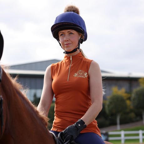 Shires Aubrion Ladies Team Sleeveless Base Layer #colour_rust