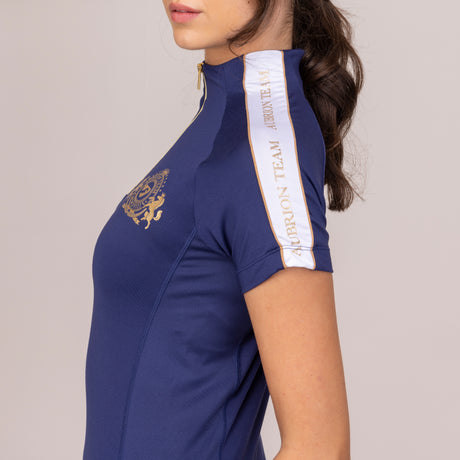 Shires Aubrion Ladies Team Short Sleeve Base Layer #colour_midnight