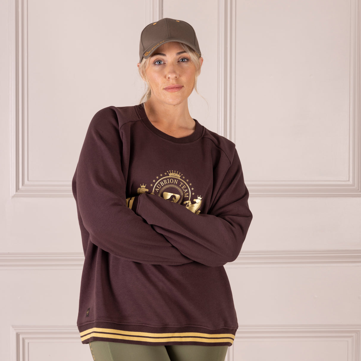 Shires Aubrion Ladies Team Sweatshirt #colour_umber