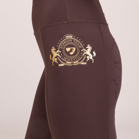 Shires Aubrion Ladies Team Riding Tights #colour_umber