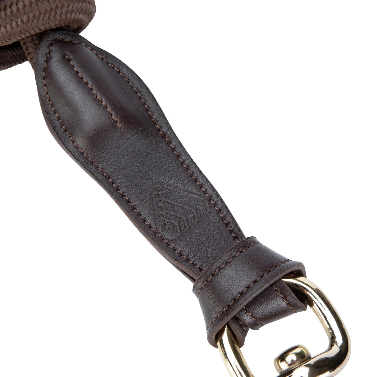 Shires Velociti Lusso Leather Lead Rope #colour_havana