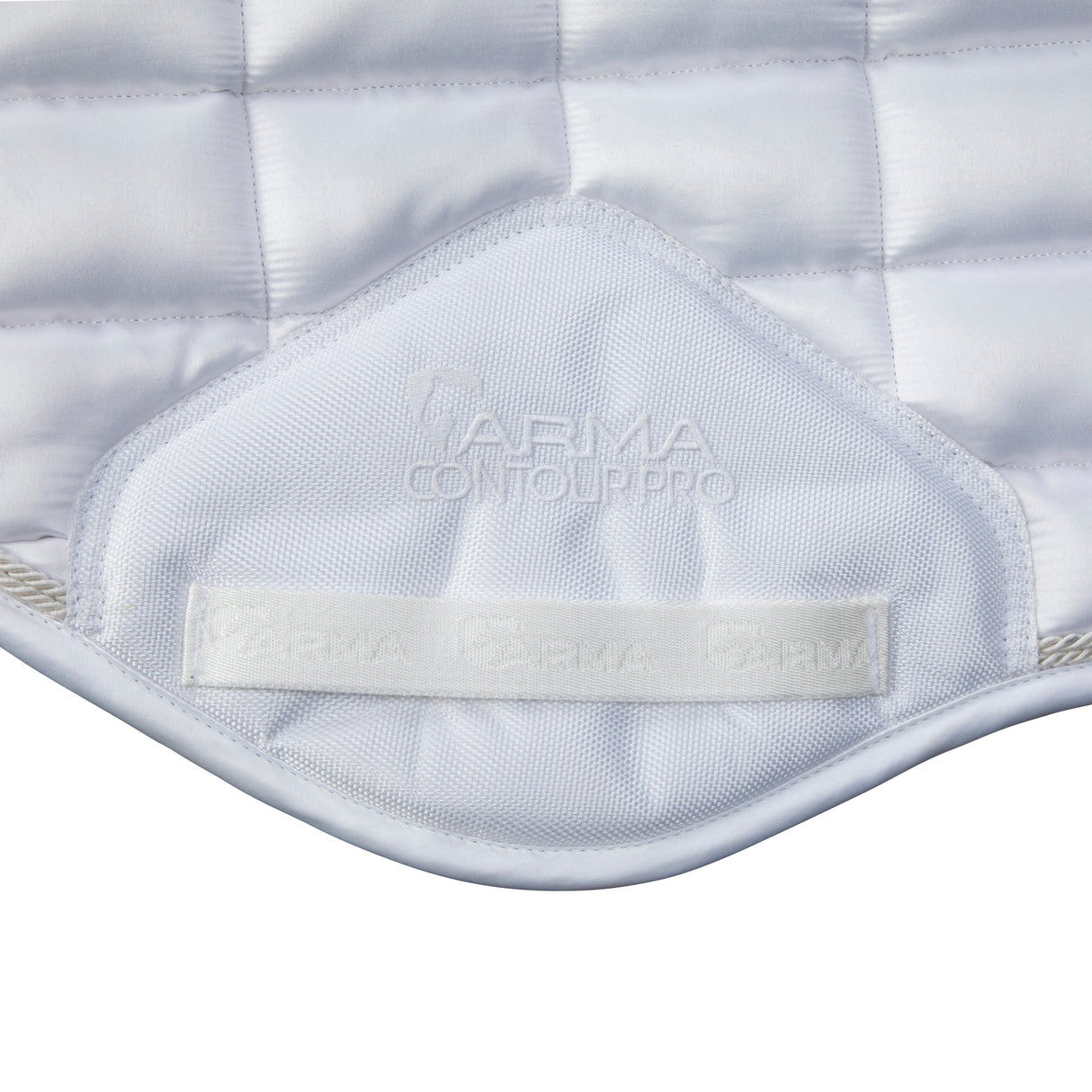 Shires ARMA Eltar Satin Jump Saddlecloth #colour_white