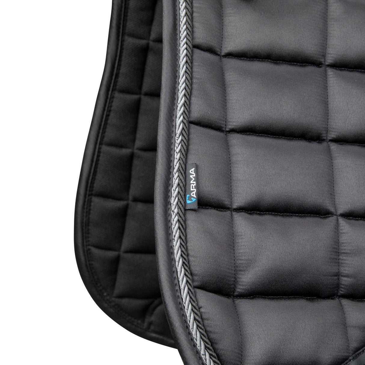 Shires ARMA Eltar Satin Dressage Saddlecloth #colour_black