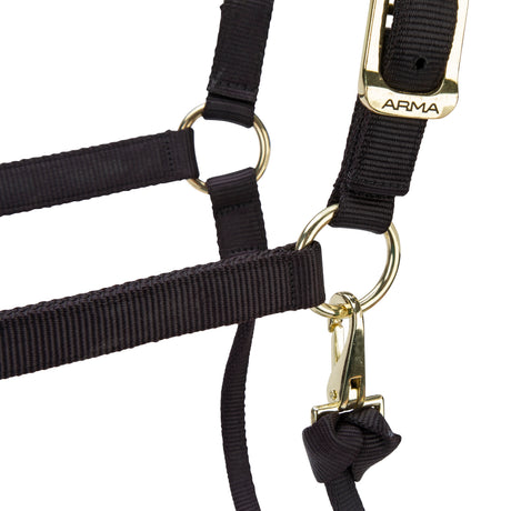 Shires ARMA Premium Adjustable Headcollar #colour_black