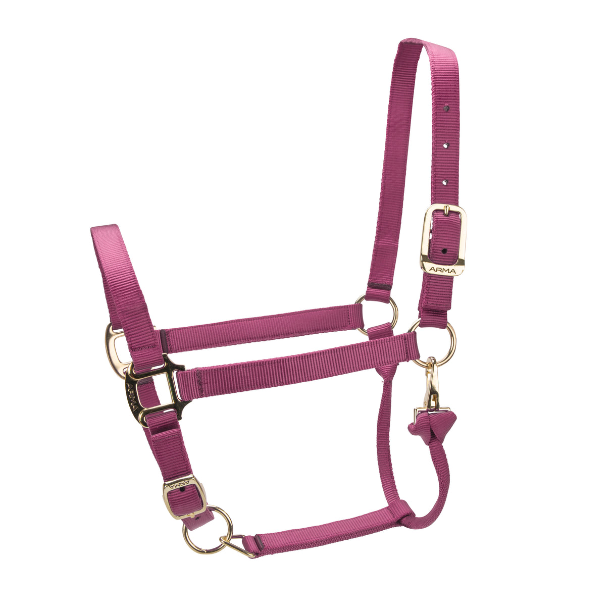 Shires ARMA Premium Adjustable Headcollar #colour_burgundy