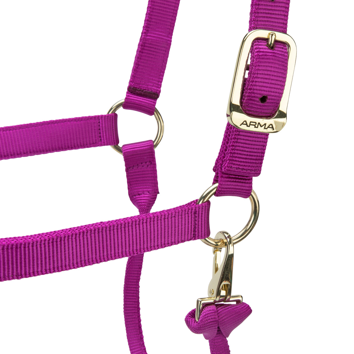 Shires ARMA Premium Adjustable Headcollar #colour_raspberry