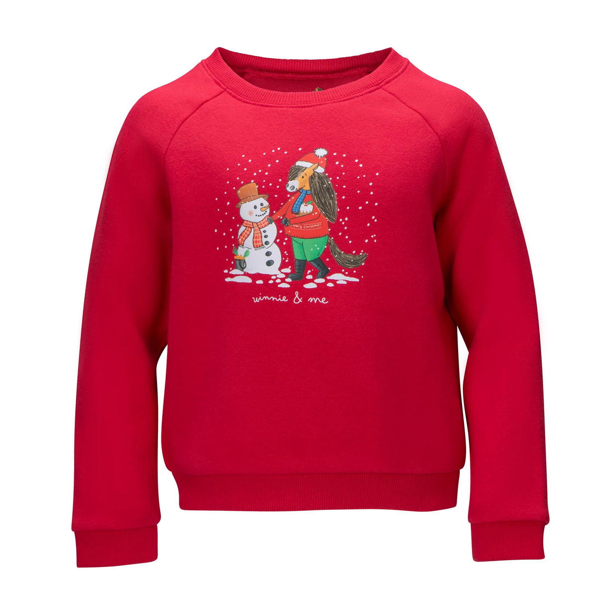 Shires Winnie & Me Children's Festive Sweatshirt #colour_red