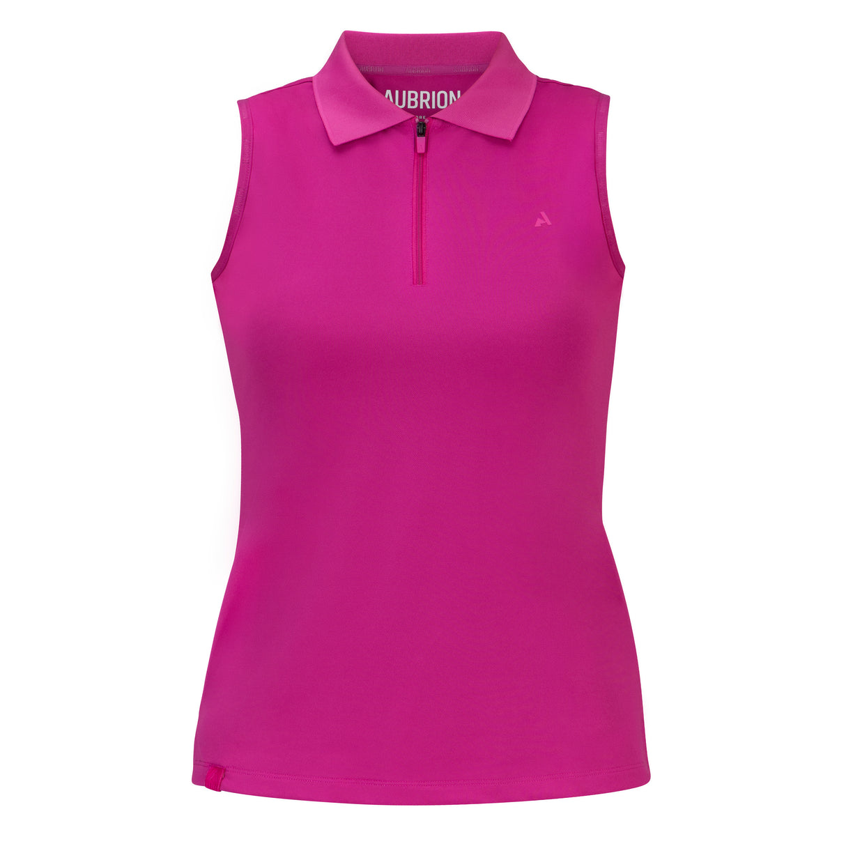 Shires Aubrion Ladies React Sleeveless Tech Polo #colour_fuchsia