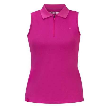 Shires Aubrion Ladies React Sleeveless Tech Polo #colour_fuchsia