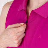 Shires Aubrion Ladies React Sleeveless Tech Polo #colour_fuchsia