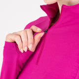 Shires Aubrion Ladies React Long Sleeve Base Layer #colour_fuchsia